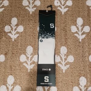 Stance MSU Spartans Green and White University Socks
